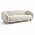 3-Sitzer Sofa Bouclé-Stoff Eichenholz 220x90x70 cm