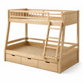 Etagenbett aus Kiefernholz mit Leiter und Schubladen 200x140/90x160 cm