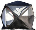 3-lagiges Winter-Angelzelt aus Baumwolle, Outdoor-Saunazelt für 3–5 Personen, langlebig & warm Outdoor Camping Eisangeln Shelter Zelt, Schwarz